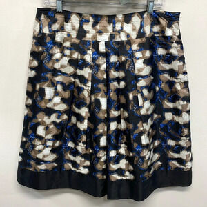Dana Buchman 100% Silk Skirt Lined Pleated A-Line 12